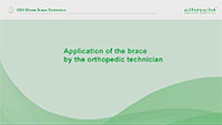 CDS elbow - Application by the orthopaedic technician